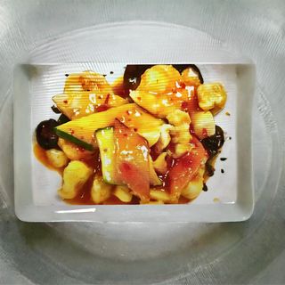 73 Donburi pollo e gamberi