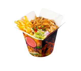 Box Kebab drobiowy z frytkami i surówką
