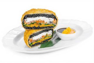 Sushi burger Big Black łosoś