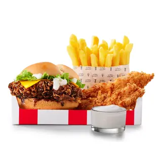 Dunked Crunch Burger Strip Box Max (épicé, sans laitue)