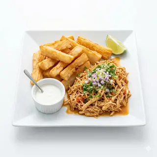 Yuca Con Pollo Desmechado