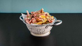 Patate fritte con mortadella