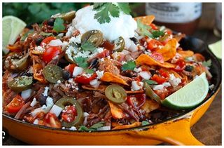 Slow Cooked Meat Nachos Pulled Pork Or Beef Brisket