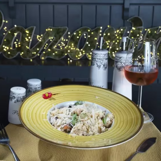 Farfale con pollo e salmon