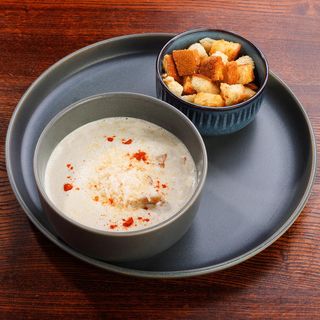 Supă cremă de ciuperci cu pui 