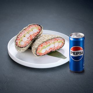 Комбо Суші бургер з креветкою+Pepsi 0,33 л