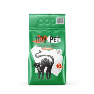 Наповнювач гігієнічний Tidy Pet для котячих туалетів деревний (3кг)