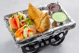 Chicken. Samosa
