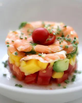 Timbal de langostinos