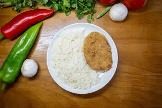 Котлета куриная с рисом