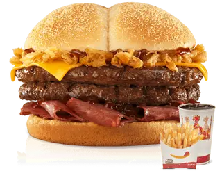 DOUBLE TEXASSNOKEHOUSE BURGER/ორმაგიტეხასური სმოუკჰაუსი ბურგერი