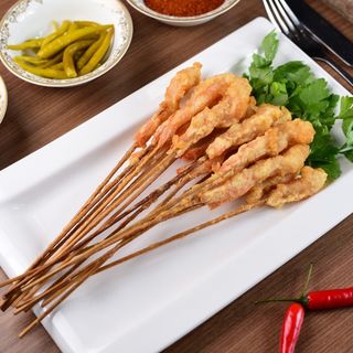 Креветки  на шпажках