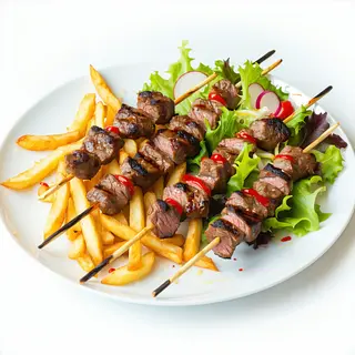 Saté: 3 pinchos de solomillo de cerdo (270 g.)