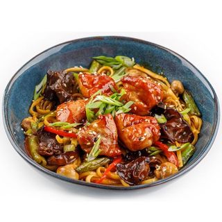 Удон з куркою теріякі