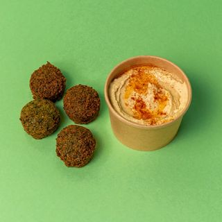 Falafel con Hummus (sin gluten*)