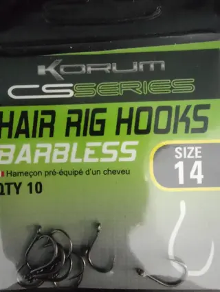 Korum cârlige hair rig Nr 14 barbless