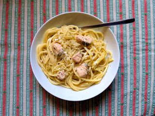 Pasta Con Salmón