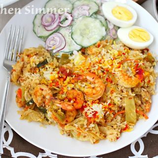 Prawn and Vegetable Biryani 