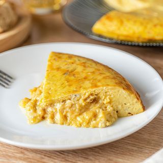 Pincho de tortilla con queso Gorgonzola