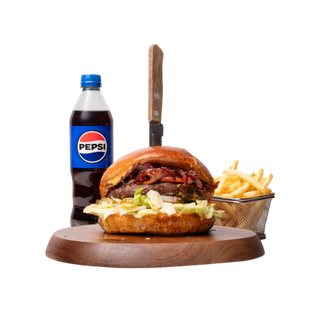 Spice Burger + frytki + napój