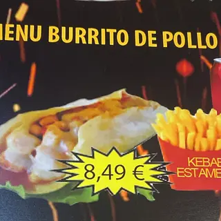 Menú Burrito De Pollo