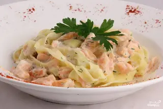 Паста с семгой