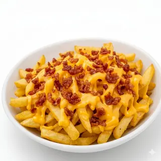 Patatas Fritas Con Bacon Y Queso