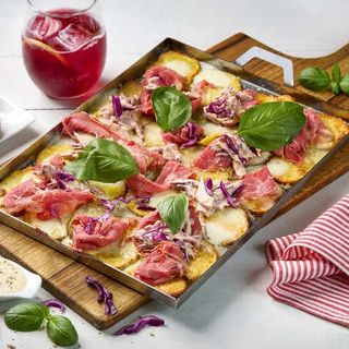 Gratinat de patata amb pastrami 