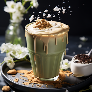 Matcha latte con crema de pistacho(700 Ml.) 