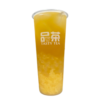 Té verde con piña con popping de lichi (L)