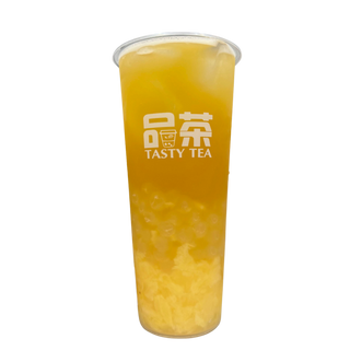 Té verde con piña con popping de lichi (L)