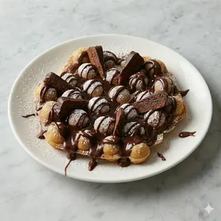 Bubble waffle sacher