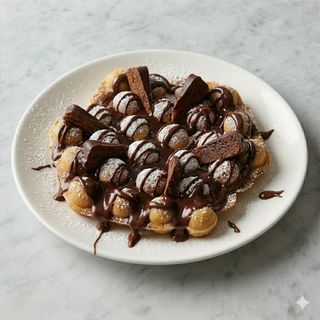 Bubble waffle sacher