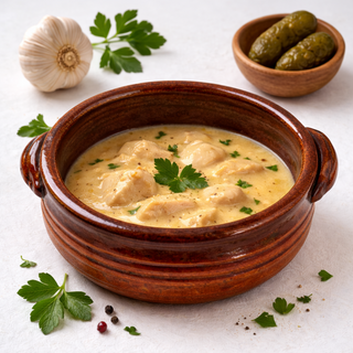 Ciulama de pui cu ciuperci 300g