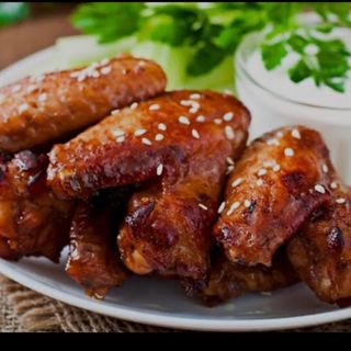 217. Alita de pollo con salsa teriyaki 