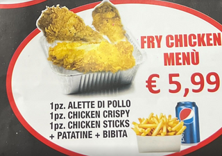 Fry Chicken Menù