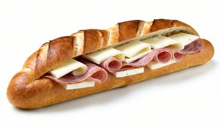 Panino prosciutto e mozzarella