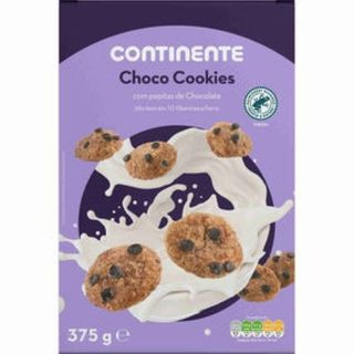 Choco Cookies Continent 375g - Cereal Crocante com Pepitas de Chocolate