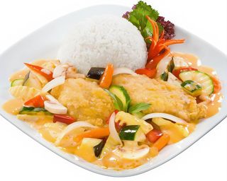 32. Ryba panierowana w czerwonym curry