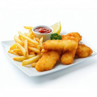 Fish Finger And Chips Or Rice