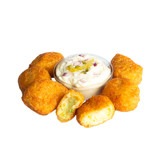 Kulki serowe lekko pikantne z sosem tatarskim