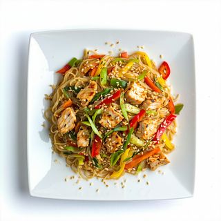 Wok Fideos De Arroz Con Heura
