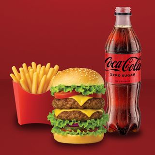 Meniu Burger dublu de vita
