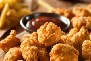 Pipocas de Frango Menu