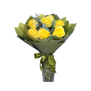 Buket sa žutim ružama
