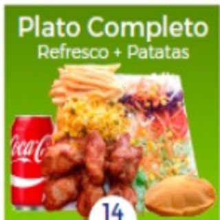 Plato completo de alitas de pollo