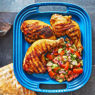 Marinated Grilled Chicken Legs With Kachumbari