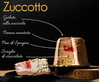 Zuccotti con Pan di Spagna alla Nocciola