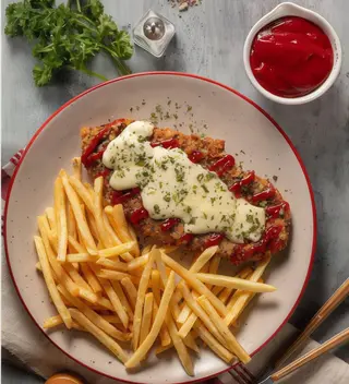 Milanesa Napolitana Con ensalada