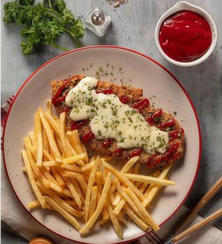 Milanesa Napolitana Con ensalada